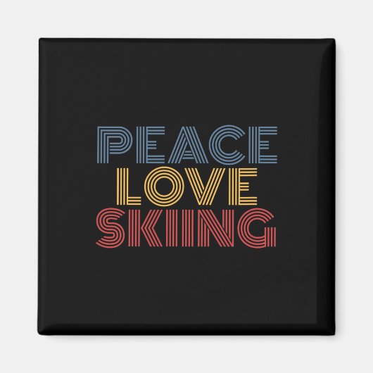 Vrede Liefde Skien Magneet (Voorkant)