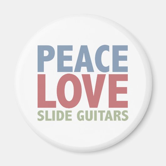 Vrede Liefde Slide gitaren Magneet (Voorkant)