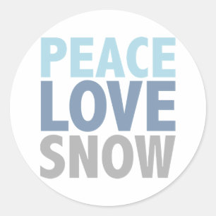 Vrede Liefde Sneeuw T - shirts Geschenken Ronde Sticker