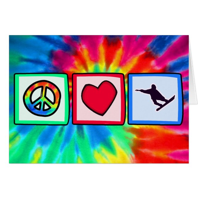 Vrede, liefde, Snowboarding (Voorkant Horizontaal)