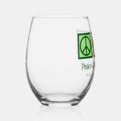 Vrede Liefde Sociaal Werk Gift Wijnglas Zonder Voet (Rechts)