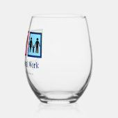 Vrede Liefde Sociaal Werk Gift Wijnglas Zonder Voet (Links)