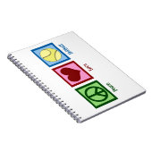 Vrede Liefde Softbal Notitieboek (Rechterzijde)
