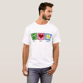 Vrede Liefde Softbal T-shirt (Voorkant volledig)