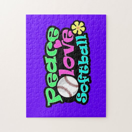 Vrede, liefde, Softball Legpuzzel (Verticaal)