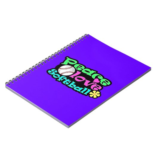 Vrede, liefde, Softball Notitieboek (Linkerzijde)
