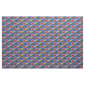 Vrede, liefde, Softball op blauw design Stof (Fat Quarter)