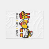 Vrede Liefde Spanje Rommelige Knot Spaanse Voetbal Fleece Deken (Voorkant (Horizontaal))