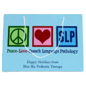 Vrede Liefde Spraak Taal Pathologie Kerstmis Groot Cadeauzakje (Voorkant)