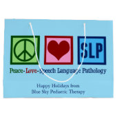 Vrede Liefde Spraak Taal Pathologie Kerstmis Groot Cadeauzakje (Achterkant)