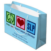 Vrede Liefde Spraak Taal Pathologie Kerstmis Groot Cadeauzakje (Achterkant Gekanteld)