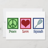Vrede Liefde Squash Speler Kerstmis Feestdagenkaart (Voorkant)