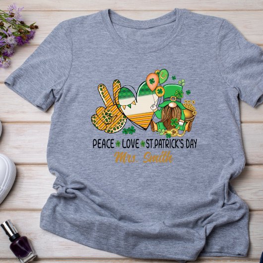 ✌️Vrede, Liefde, St. Patrick's Day! Gepersonalisee T-shirt