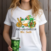 ✌️Vrede, Liefde, St. Patrick's Day! Gepersonalisee T-shirt