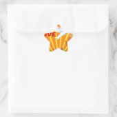 Vrede & Liefde Ster Sticker (Tas)