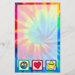 Vrede, liefde, sterren briefpapier