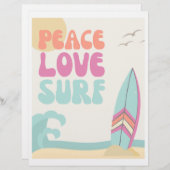 Vrede, liefde, Surf | Teken van de partij Surf | B (Voorkant / Achterkant)