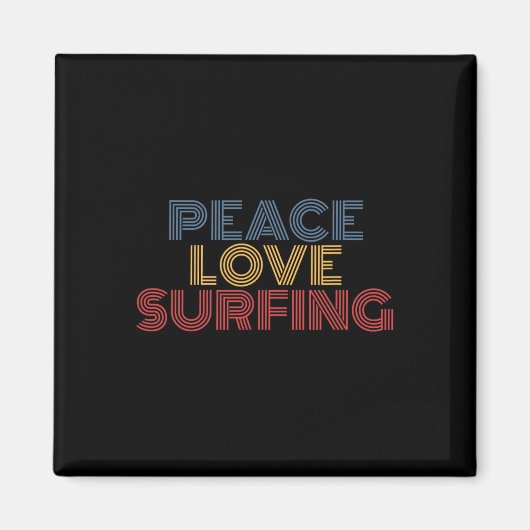 Vrede Liefde Surfen Magneet (Voorkant)