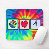 Vrede, liefde, surfer meisjes muismat (Met muis)