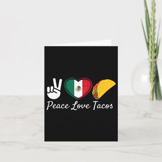 Vrede Liefde Tacos Cinco De Mayo Mexicaans Kaart (Voorkant)