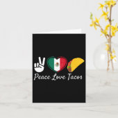 Vrede Liefde Tacos Cinco De Mayo Mexicaans Kaart (Gele Bloem)