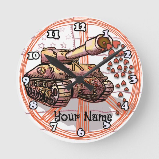 Vrede Liefde Tank Ronde Klok (Voorkant)