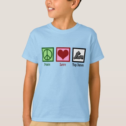 Vrede Liefde Tap Dans Kinder T-shirt (Voorkant)