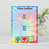 Vrede, liefde, Tennis Kaart (Staand voorkant)