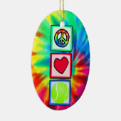 Vrede, liefde, Tennis Keramisch Ornament (Rechts)