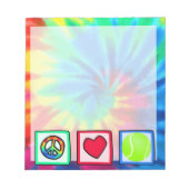 Vrede, liefde, Tennis Notitieblok (Voorkant)