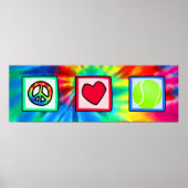 Vrede, liefde, Tennis Poster (Voorkant)