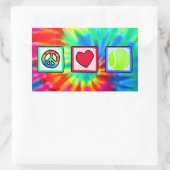 Vrede, liefde, Tennis Rechthoekige Sticker (Tas)