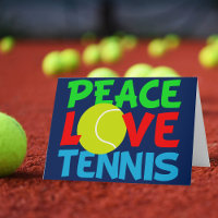 Vrede Liefde Tennis Schattig Blauw Kerstmis