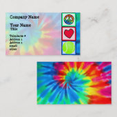 Vrede, liefde, Tennis Visitekaartje (Voorkant / Achterkant)