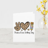 Vrede Liefde Testen Shirt Schattigee Test Dag Lera Kaart (Gele Bloem)