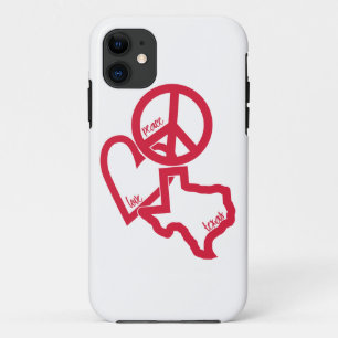 Vrede liefde Texas iPhone hoesje