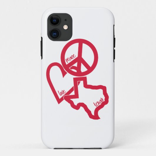 Vrede liefde Texas iPhone hoesje (Achterkant)