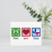 Vrede Liefde Texas Staatsvlag Briefkaart (Staand voorkant)