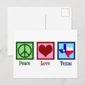 Vrede Liefde Texas Staatsvlag Briefkaart (Voorkant / Achterkant)