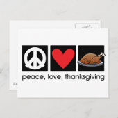 Vrede, Liefde, Thanksgiving Briefkaart (Voorkant / Achterkant)