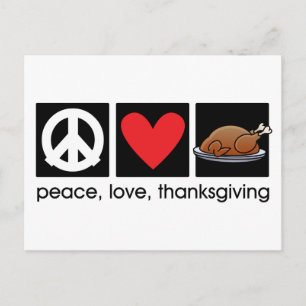 Vrede, Liefde, Thanksgiving Briefkaart
