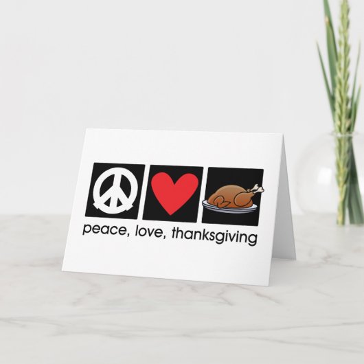 Vrede, Liefde, Thanksgiving Groet Opmerking Kaart (Voorkant)
