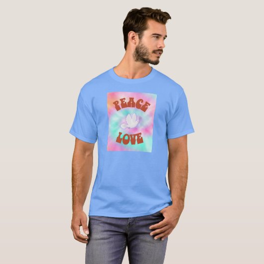 Vrede Liefde Tie Dye T-shirt (Voorkant volledig)