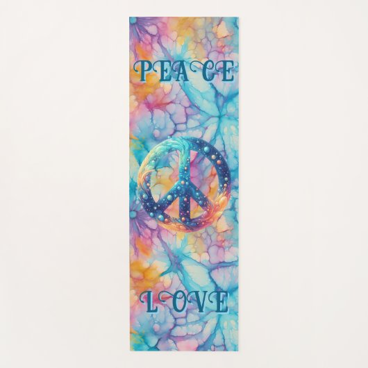 Vrede Liefde Tie-Dye Yogamat (Voorkant)