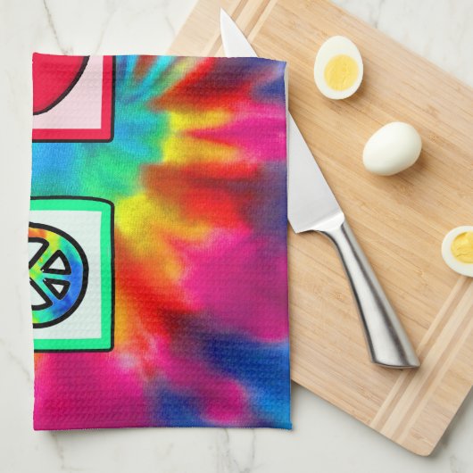 Vrede, liefde, timmerlieden theedoek (Quarter Fold)