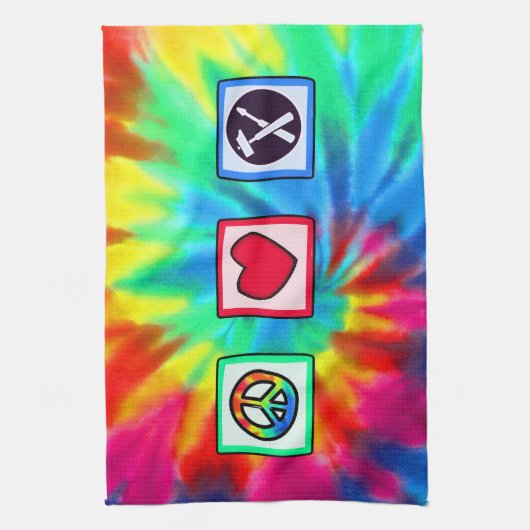 Vrede, liefde, timmerlieden theedoek (Verticaal)