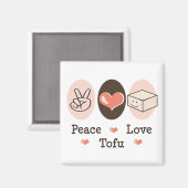 Vrede Liefde Tofu Magnet (Voorkant / Achterkant)