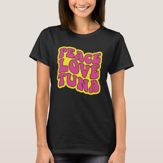 Vrede Liefde Tonijn Vist T-shirt (Voorkant)
