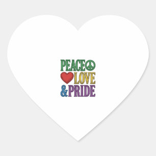Vrede Liefde Trots Vintage Gravure Vector Design_1 Hart Sticker
