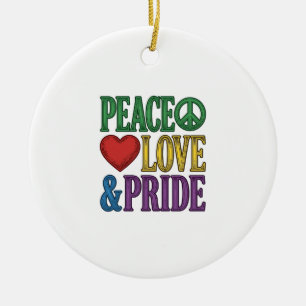 Vrede Liefde Trots Vintage Gravure Vector Design_1 Keramisch Ornament